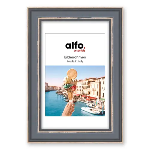 alfo. Florenz 18x24 cm anthrazit, Holzrahmen