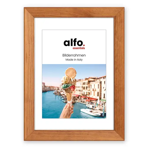 alfo. Nina 20x20 cm braun m. Ppt 13x13 cm, Holzrahmen