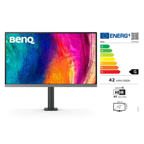 BenQ PD2706UA 68,58cm (27') schwarz 4K Designer-Monitor mit Ergoarm und USB-C"