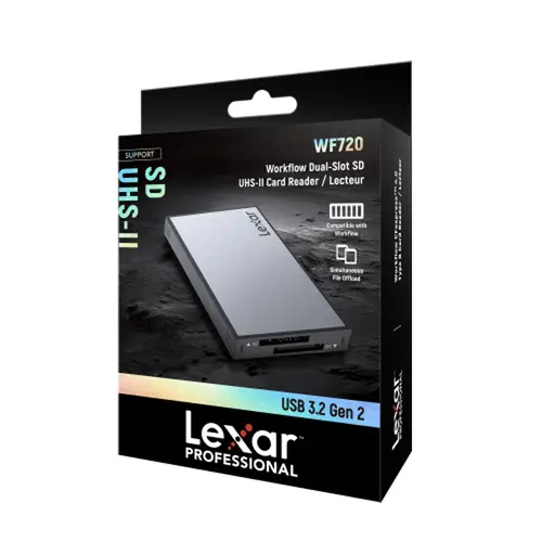 Lexar WF720 Workflow PRO SD Dual Slot Reader UHS-II USB 3.2 Gen2