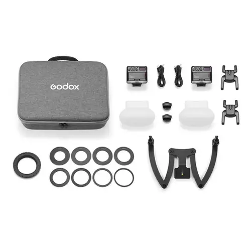 Godox MF12-DK3 Macro Flash Dental Kit 2x MF12, 1x Bracket MF-DB, 2x SB, 1xCase