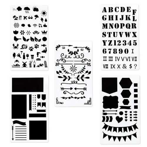 Hama Schablonen-Set 5er Pack zum Malen, Basteln, Dekorieren