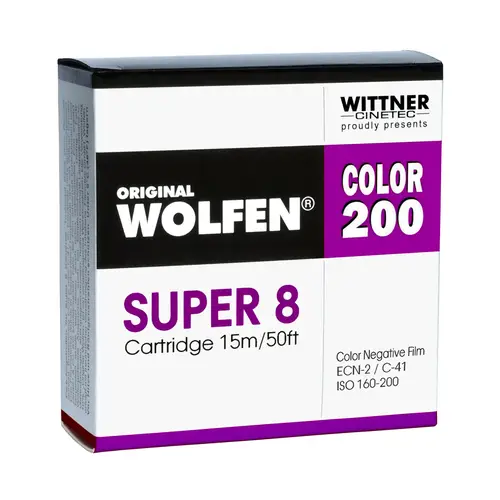 WOLFEN Color 200 Super 8, ISO 160-200 15m, Farb-Negativfilm