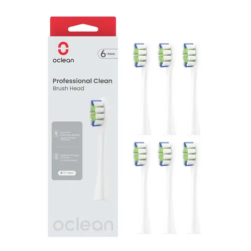 Oclean Bürstenkopf weiss, 6er Pack für professionelle Reinigung