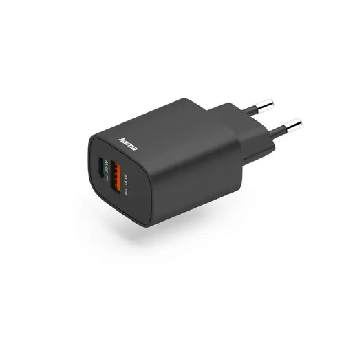 Hama 30W, Schnellladegerät schwarz, USB-A, Power Delivery