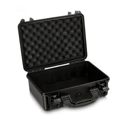 Riwit Schwarzer Hartschalen-Koffer mit Würfelschaum-Einlage