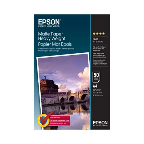 Epson Matte Paper Heavy Weight A4 50 Blatt, 167g/m²