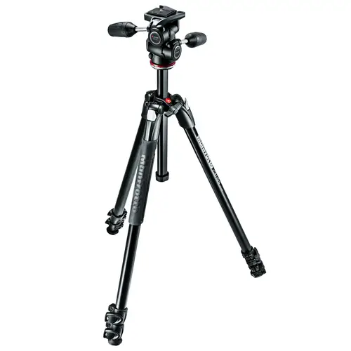 Manfrotto 290 Xtra Kit Alustativ mit 3 Segmenten, 3-Wege-Neiger, incl. Tasche