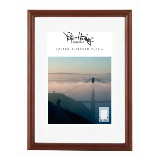 Peter Hadley Rondo 15x20 cm dunkelbraun, Holzrahmen