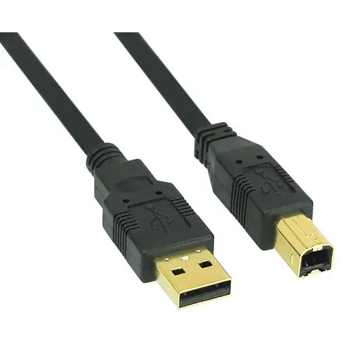 InLine USB-A an USB-B USB-2.0 Kabel 2 m schwarz
