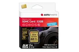 AgfaPhoto 32GB SDHC-Karte Prof. Highsp. UHS-I C10/U3 70MB/100MB
