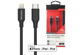 Fontastic Datenkabel Ere Typ-C auf Lightning 1,20m schwarz schnellladefähig