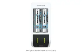 Ansmann Comfort Mini Ladegerät inkl. 2x AA 2100 mAh NiMh Akkus