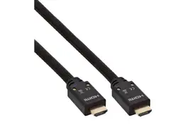 InLine HDMI Aktiv-Kabel, HDMI-High Speed mit Ethernet, 4K2K, 15 m, schwarz/gold