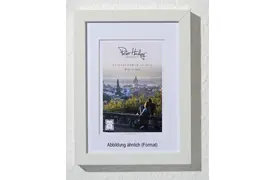 Peter Hadley Andria 40x50 cm weiß, mit 30x40 cm Ppt. (kalt-weiß), MDF-Rahmen