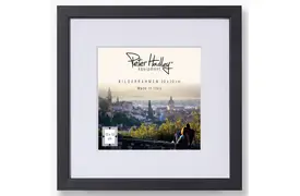 Peter Hadley Amalfi 20x20 cm, schwarz, mit Passepartout 13x13cm, Holzrahmen