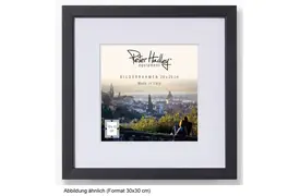 Peter Hadley Amalfi 30x30 cm, schwarz mit Passepartout 15x15cm, Holzrahmen