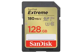 SanDisk 128 GB SDXC Extreme 180MB/s V30 UHS-I U3, Class 10 Speicherkarte