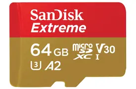 SanDisk Extreme 64 GB microSDXC 170 MB/s UHS-I, C10, U3, V30, A2 + SD Adapter