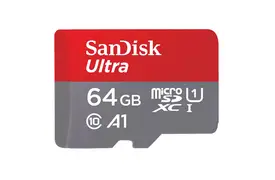 SanDisk 64 GB microSDXC-Karte+SD Adapter 140MB/s A1 Class 10 UHS-I, Speicherkarte