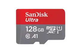 SanDisk 128GB microSDXC-Karte+SD Adapter 140MB/s A1 Class 10 UHS-I, Speicherkarte