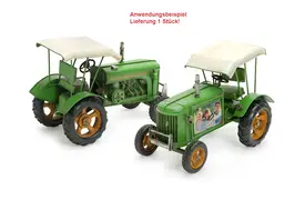 KPH Traktor grün 29x15,5x18,5 cm Dekorahmen aus Metall