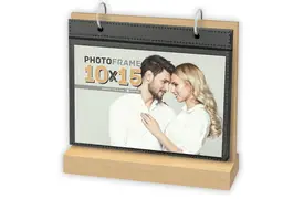 ZEP Leinster Tischalbum für 12 Fotos 10x15 cm querformat, aus Holz