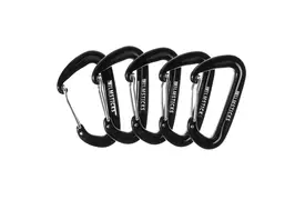 Filmsticks Wire Gate Karabiner 5 Stück schwarz