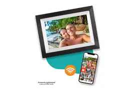 Pora 8' WF-805T-BL Holz schwarz Digitaler Bilderrahmen"