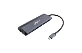 InLine 8in1 USB Typ-C Multihub, HDMI, DisplayPort, USB 3.2, PD 3.0 100W, MST