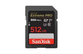 SanDisk 512 GB SDXC ExtremePro 300MB/s V90 UHS-II Speicherkarte