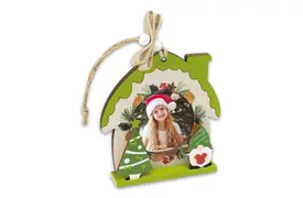 ZEP Weihnachtsanhänger Koda C  6x6cm grün aus Holz