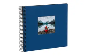 Goldbuch Bella Vista 20x20 cm, 40 schwarze Seiten, blau, Spiralalbum