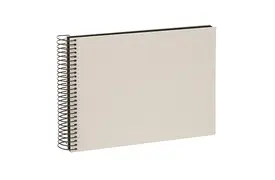 Goldbuch Bella Vista 24x17 cm, 40 schwarze Seiten, sandgrau, Spiralalbum