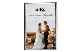 alfo. Ornament 10x15 cm silber-glanz Porträtrahmen