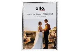 alfo. Ornament 13x18 cm silber-glanz Porträtrahmen
