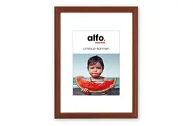 alfo. Rondo 10x15 cm hellbraun, Holzrahmen