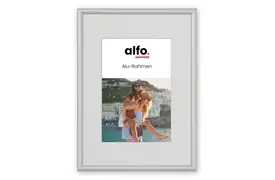 alfo. Tibet 40x50 cm silber-matt, Alurahmen