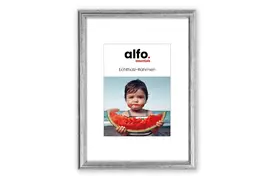alfo. Rondo 13x18 cm silber, Holzrahmen