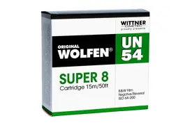 WOLFEN UN54 B+W Neg.Film Super 8, 15 m ISO 64-200