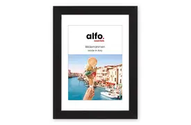 alfo. Andria 40x50cm schwarz,mit 30x40cm Ppt (kalt-weiß), MDF-Rahmen