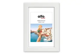 alfo. Amalfi 10x15 cm, weiß Holzrahmen