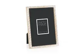 ZEP Lisse 15x20 cm, weiß/natur, Vintage, Holzrahmen zum Hängen und Stellen