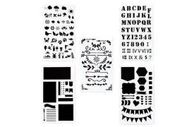 Hama Schablonen-Set 5er Pack zum Malen, Basteln, Dekorieren