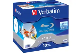 Verbatim BD-R DL 50 GB InkJet JC 10er (1-6x)