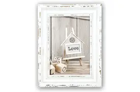 ZEP Rivoli 10x15 cm, weißer Holzrahmen im Vintage-Style