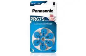 Panasonic PR675 (PR44) 6er Blister Hörgerätebatterie