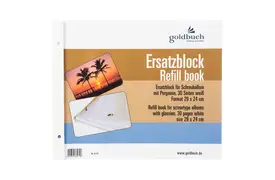 Goldbuch Ersatzblock 29x24 cm, 30 weiße Seiten, für Schraubalben