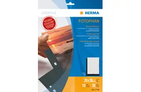 Herma Fotophan 10 Fotosichthüllen schwarz f. je 2 Fotos 20x30cm hochformat
