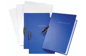 Pagna Bewerbungsmappe SWING blau 2-teilig mit Kunststoffklemme  3er-SET